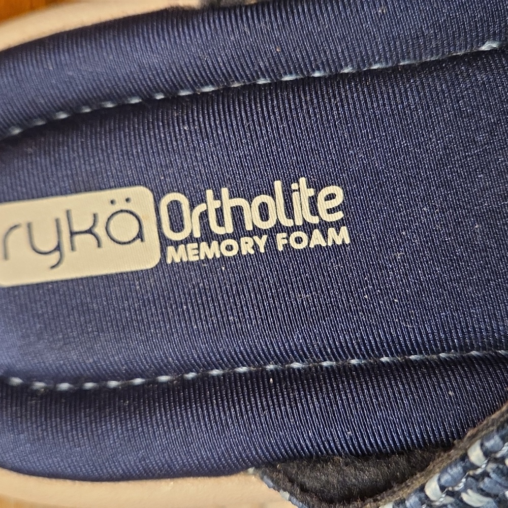 Ryka Navy and White Womens Slide Sandals - Picture 3 of 3